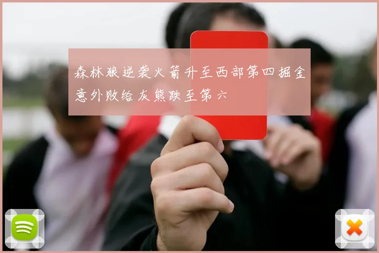 森林狼逆袭火箭升至西部第四掘金意外败给灰熊跌至第六